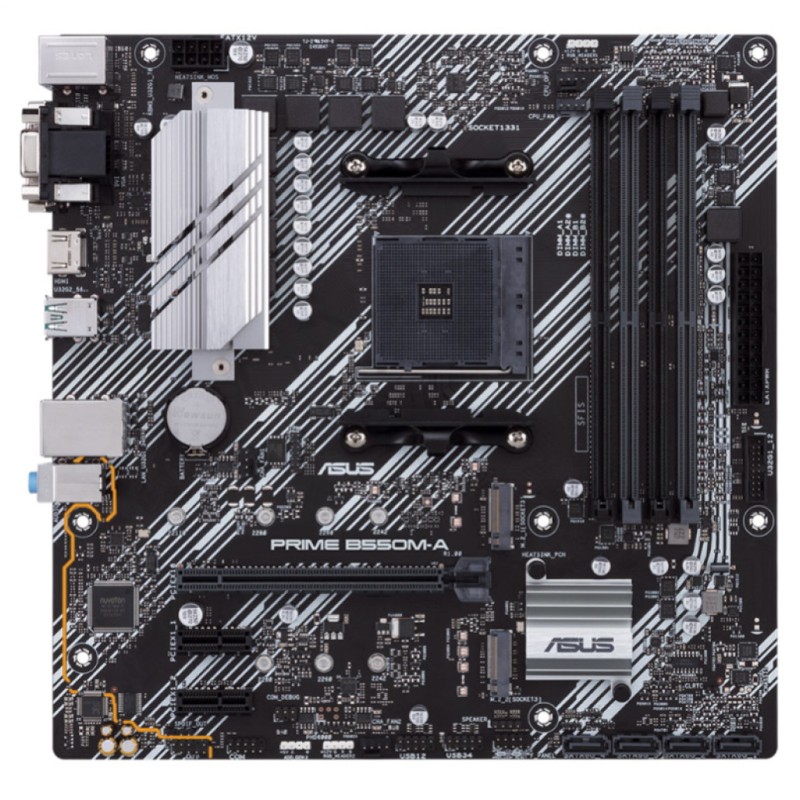 Osnovna plošča AM4 Asus B550M-A/CSM microATX 1xVGA 1xDVI-D 1xHDMI 2.1 ASUS Osnovna plošča AM4 Asus B550M-A/CSM microATX 1xVGA 1xDVI-D 1xHDMI 2.1
