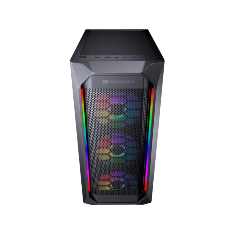 Ohišje Cougar MX410 Mesh-G RGB MidiATX - črna RGB Cougar Ohišje Cougar MX410 Mesh-G RGB MidiATX - črna RGB