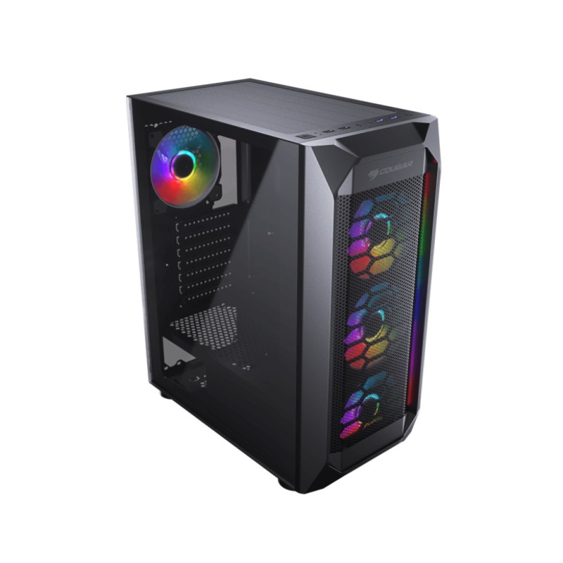 Ohišje Cougar MX410 Mesh-G RGB MidiATX - črna RGB Cougar Ohišje Cougar MX410 Mesh-G RGB MidiATX - črna RGB
