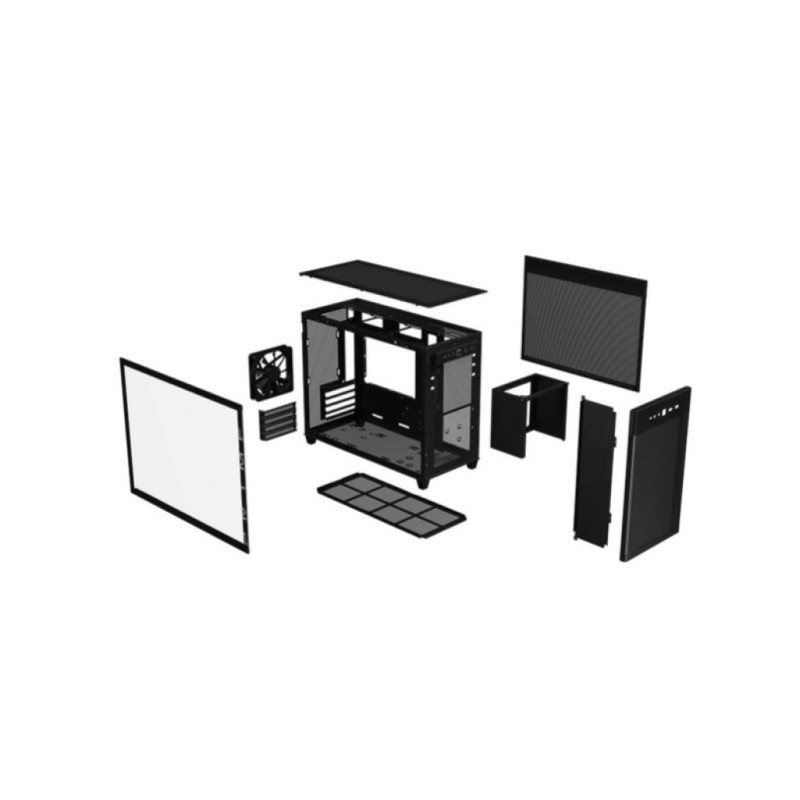 Ohišje Asus Prime AP201 (steklena stranica) miniATX - črna ASUS Ohišje Asus Prime AP201 (steklena stranica) miniATX - črna