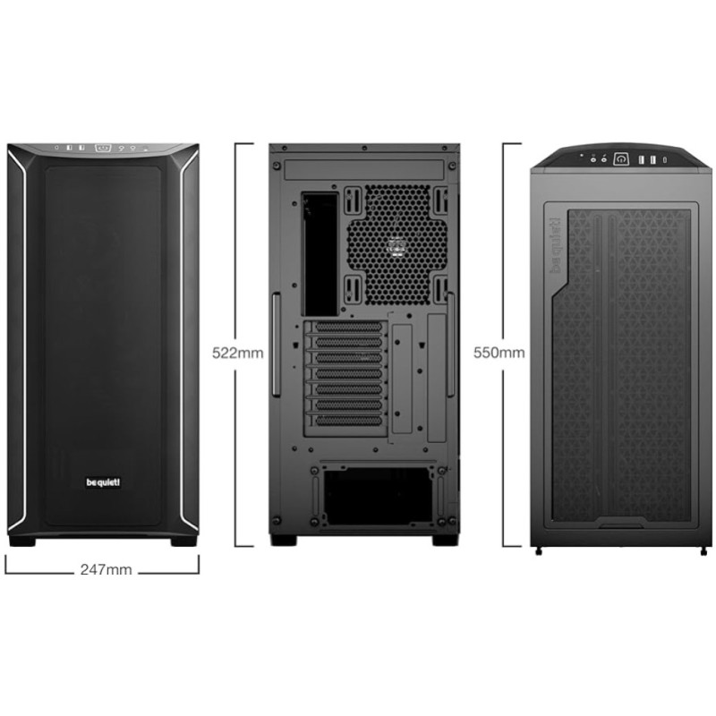Ohišje Bequiet SHADOW BASE 800DX ATX - črna RGB be quiet! Ohišje Bequiet SHADOW BASE 800DX ATX - črna RGB