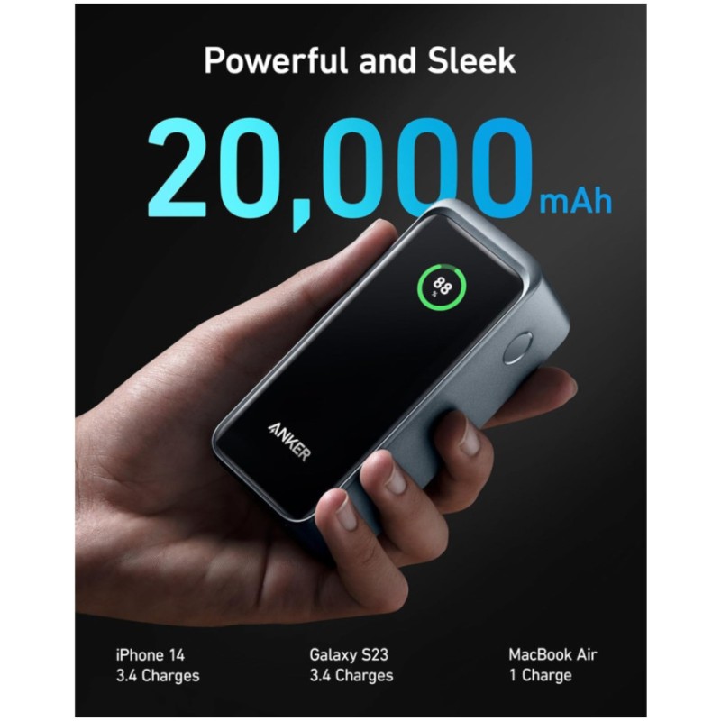 Prenosna baterija Anker Prime Powerbank 20.000mAh, 1xUSB, 2xUSB-C, 200W (A1336011) ANKER Prenosna baterija Anker Prime Powerbank 20.000mAh, 1xUSB, 2xUSB-C, 200W (A1336011)