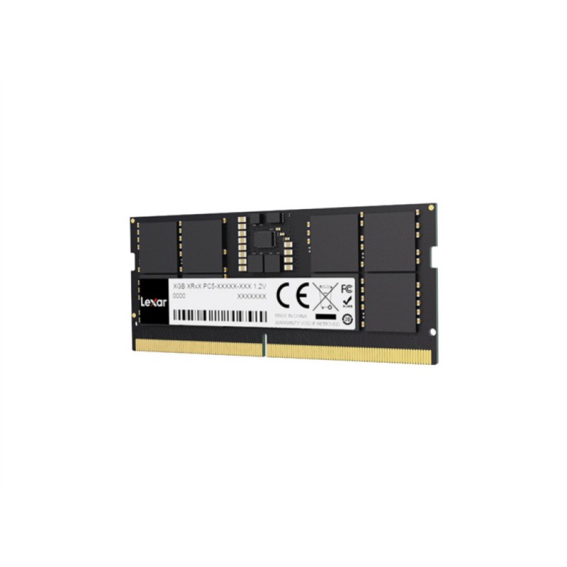 SO-DIMM DDR5 16GB 5600MHz CL46 Single (1x16GB) Lexar - 1,1V črna (LD5S16G56C46ST-BGS) Lexar SO-DIMM DDR5 16GB 5600MHz CL46 Single (1x16GB) Lexar - 1,1V črna (LD5S16G56C46ST-BGS)