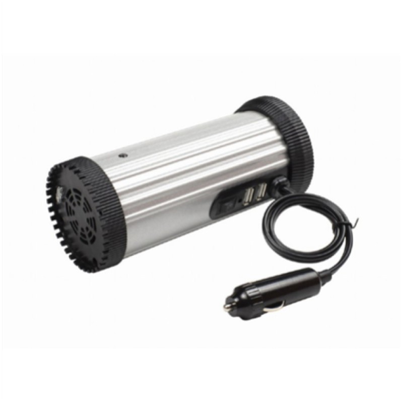 Razsmernik 12=>230V 150W 220V 2xUSB Gembird EG-PWC150-01 Gembrid Razsmernik 12=>230V 150W 220V 2xUSB Gembird EG-PWC150-01