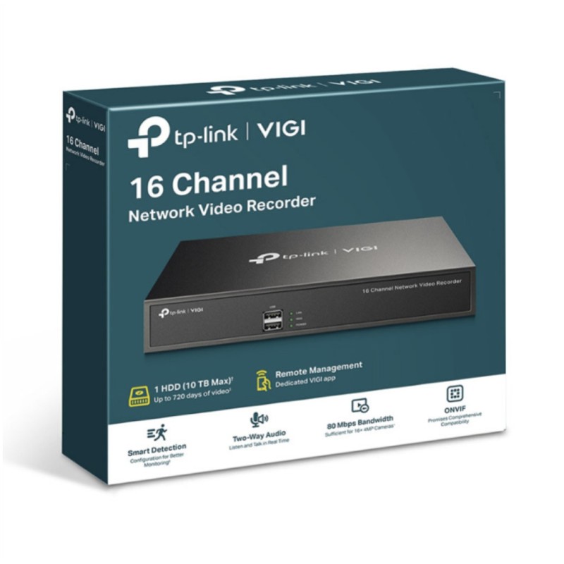 VIGI TP-Link 8MP 16-kanalni 80Mbps (VIGI NVR1016H) TP-LINK VIGI TP-Link 8MP 16-kanalni 80Mbps (VIGI NVR1016H)