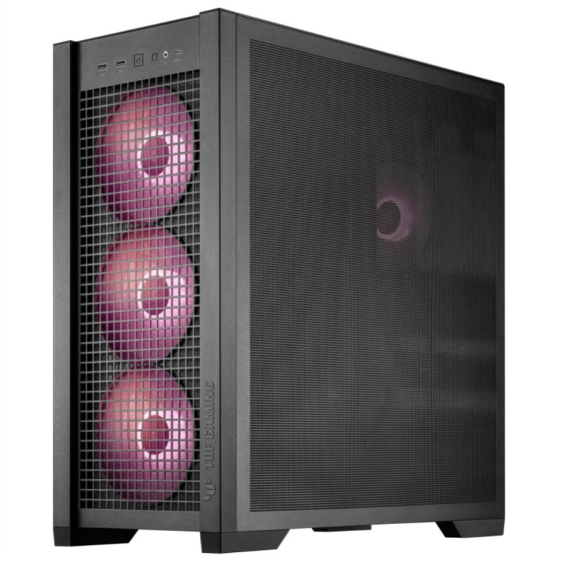 Ohišje Asus TUF Gaming GT302 TG MidiATX - črna RGB ASUS Ohišje Asus TUF Gaming GT302 TG MidiATX - črna RGB