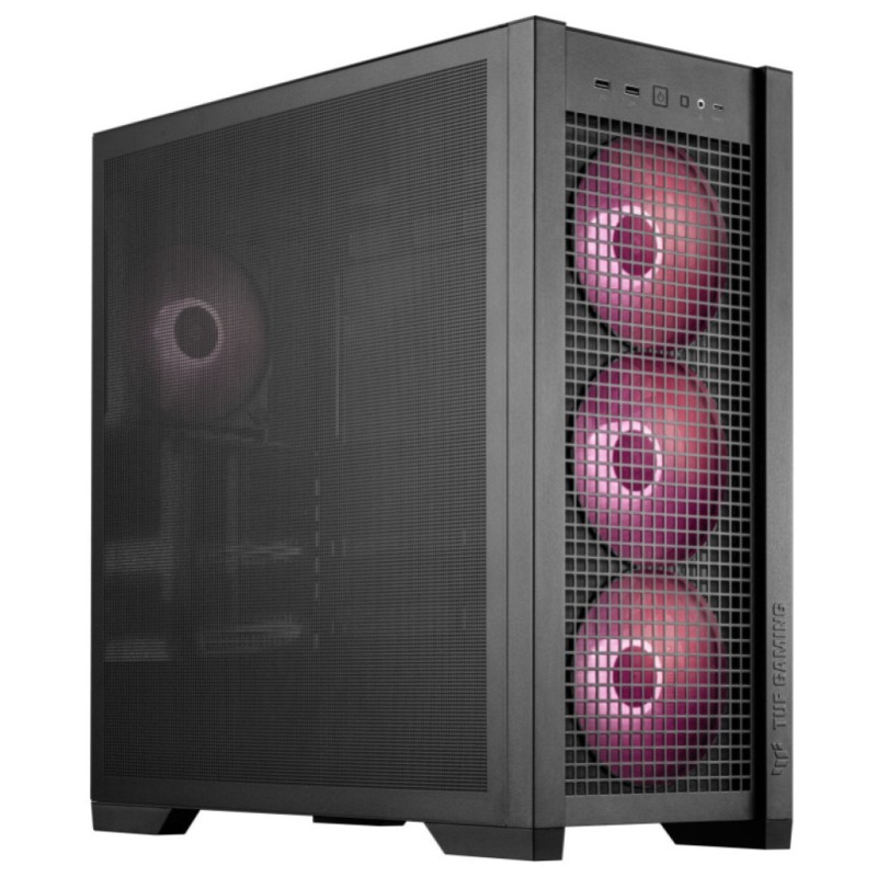 Ohišje Asus TUF Gaming GT302 TG MidiATX - črna RGB ASUS Ohišje Asus TUF Gaming GT302 TG MidiATX - črna RGB