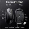 Miš brezžična + Bluetooth USB-C Ugreen UGRTI-90539 5000DPI 700mAh vgrajena baterija 5 gumbov črna (90539) UGREEN Miš brezžična + Bluetooth USB-C Ugreen UGRTI-90539 5000DPI 700mAh vgrajena baterija 5 gumbov črna (90539)