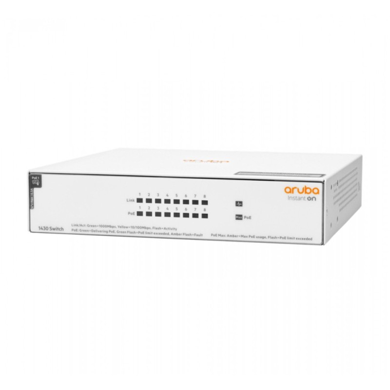 STIKALO 8-PORT HPE Aruba Instant On 1430 10/100/1000 PoE (R8R46A) HPE STIKALO 8-PORT HPE Aruba Instant On 1430 10/100/1000 PoE (R8R46A)