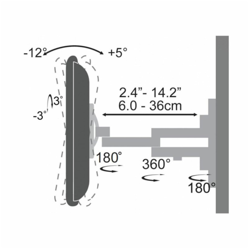 Nosilec stenski SBOX za monitor 13-43 do 20kg (LCD-223) SBOX Nosilec stenski SBOX za monitor 13-43 do 20kg (LCD-223)