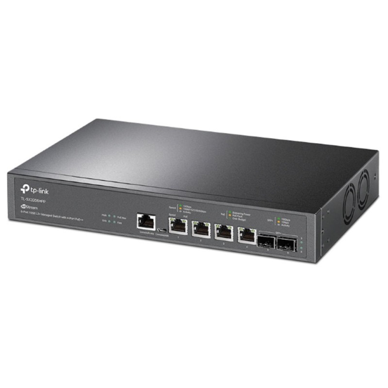 STIKALO 4-PORT + 2x SFP TP-Link 10Gbp/s PoE+ (TL-SX3206HPP) TP-LINK STIKALO 4-PORT + 2x SFP TP-Link 10Gbp/s PoE+ (TL-SX3206HPP)