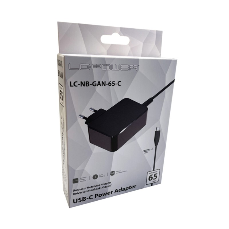 Napajalnik za prenosnik univerzalni 65W LC Power USB-C (LC-NB-GAN-65-C) LC Power Napajalnik za prenosnik univerzalni 65W LC Power USB-C (LC-NB-GAN-65-C)