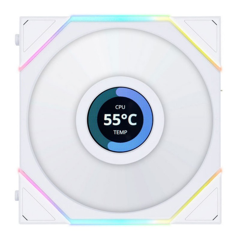 Ventilator Lian-Li UNI FAN TL LCD 120mm, bela ARGB (3 pack + kontroler) Lian-Li Ventilator Lian-Li UNI FAN TL LCD 120mm, bela ARGB (3 pack + kontroler)