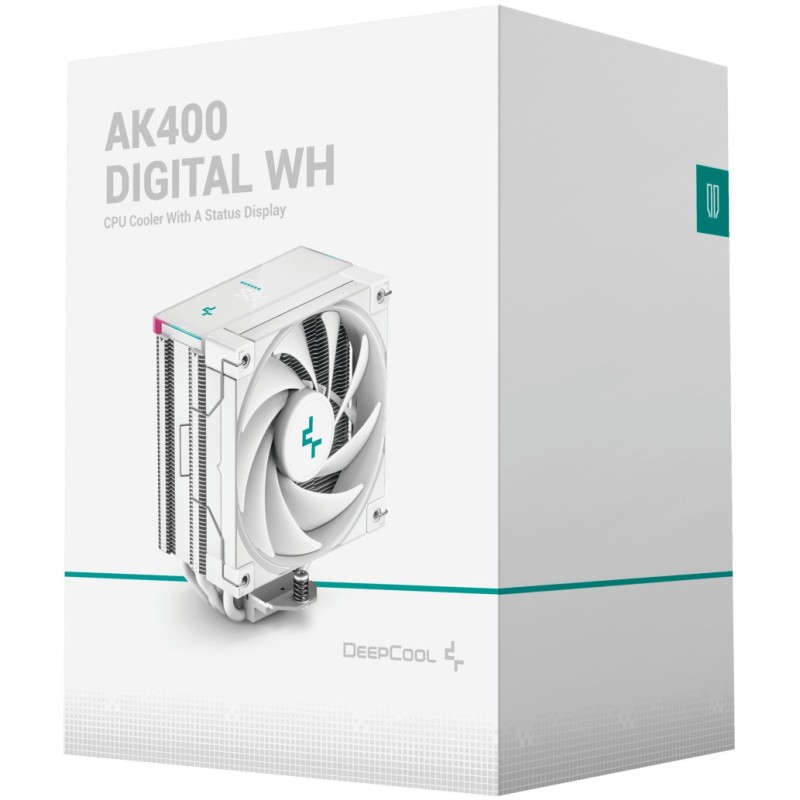 Zračni hladilnik DeepCool AK400 Digital - 28 dB 156mm RGB bela (R-AK400-WHADMN-G) Deepcool Zračni hladilnik DeepCool AK400 Digital - 28 dB 156mm RGB bela (R-AK400-WHADMN-G)