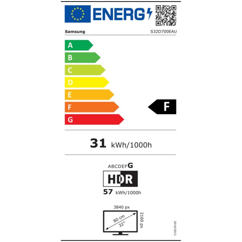 Monitor Samsung 80 cm (31,5) S32D700EAU 3840x2160 VA 4ms HDMI DisplayPort  sRGB99% HDR10 črna SAMSUNG Monitor Samsung 80 cm (31,5) S32D700EAU 3840x2160 VA 4ms HDMI DisplayPort  sRGB99% HDR10 črna
