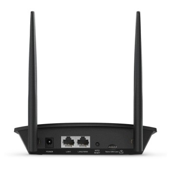 Usmerjevalnik brezžični TP-Link TL-MR100 WiFi4 802.11n N300 300Mbit/s 4G 2xLAN+1xWAN 2x antena Usmerjevalnik brezžični TP-Link TL-MR100 WiFi4 802.11n N300 300Mbit/s 4G 2xLAN+1xWAN 2x antena