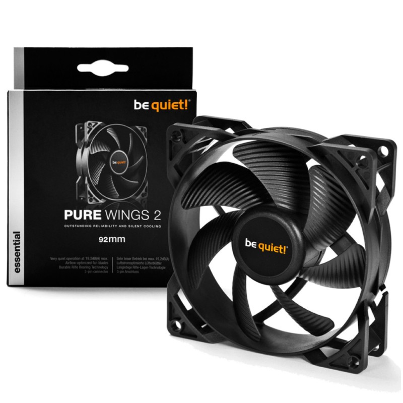 Ventilator be quiet! Pure Wings 2 92mm črna be quiet! Ventilator be quiet! Pure Wings 2 92mm črna