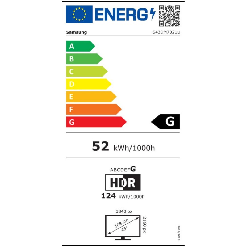 Monitor Samsung 109,2 cm (43,0) S43DM702UU 3840x2160 Smart TV Tizen VA 4ms 2xHDMI USB-C 65W USB Zvočniki 2x10W NTSC72% BT WiFi HDR10 Smart M7 SAMSUNG Monitor Samsung 109,2 cm (43,0) S43DM702UU 3840x2160 Smart TV Tizen VA 4ms 2xHDMI USB-C 65W USB Zvočniki 2x10W NTSC72% BT WiFi HDR10 Smart M7