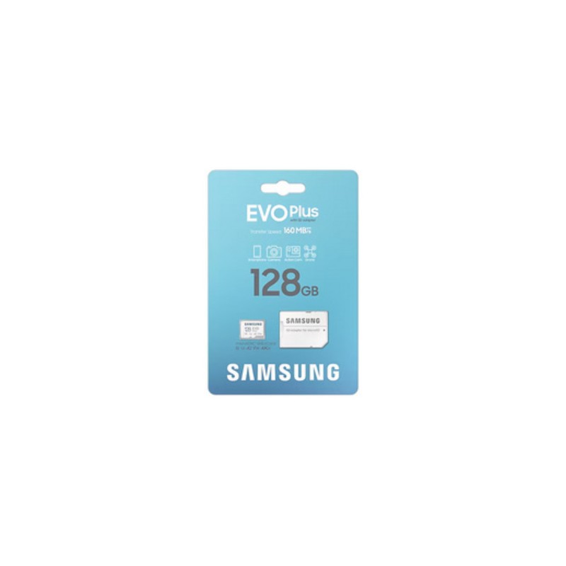 Spominska kartica SDXC-Micro 128GB Samsung Evo Plus 160MB/s/U3 V30 UHS-I +adapter (MB-MC128SA/EU) SAMSUNG Spominska kartica SDXC-Micro 128GB Samsung Evo Plus 160MB/s/U3 V30 UHS-I +adapter (MB-MC128SA/EU)