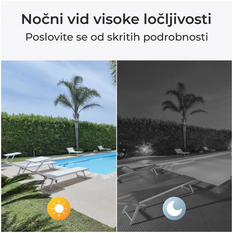 Zunanja nadzorna kamera Reolink 5 MP WiFi napajalnik horizontalno 80°/vertikalno 42° montažna nočni pogled (W320 White) Reolink Zunanja nadzorna kamera Reolink 5 MP WiFi napajalnik horizontalno 80°/vertikalno 42° montažna nočni pogled (W320 White)