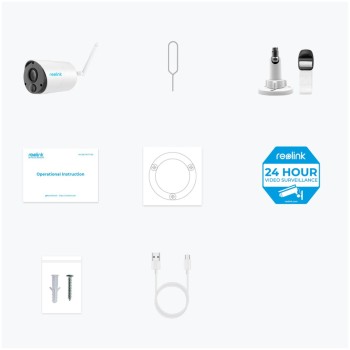 Zunanja nadzorna kamera Reolink 3 MP WiFi baterija/solarno napajanje 100° montažna nočni pogled (Argus Series B320) Zunanja nadzorna kamera Reolink 3 MP WiFi baterija/solarno napajanje 100° montažna nočni pogled (Argus Series B320)