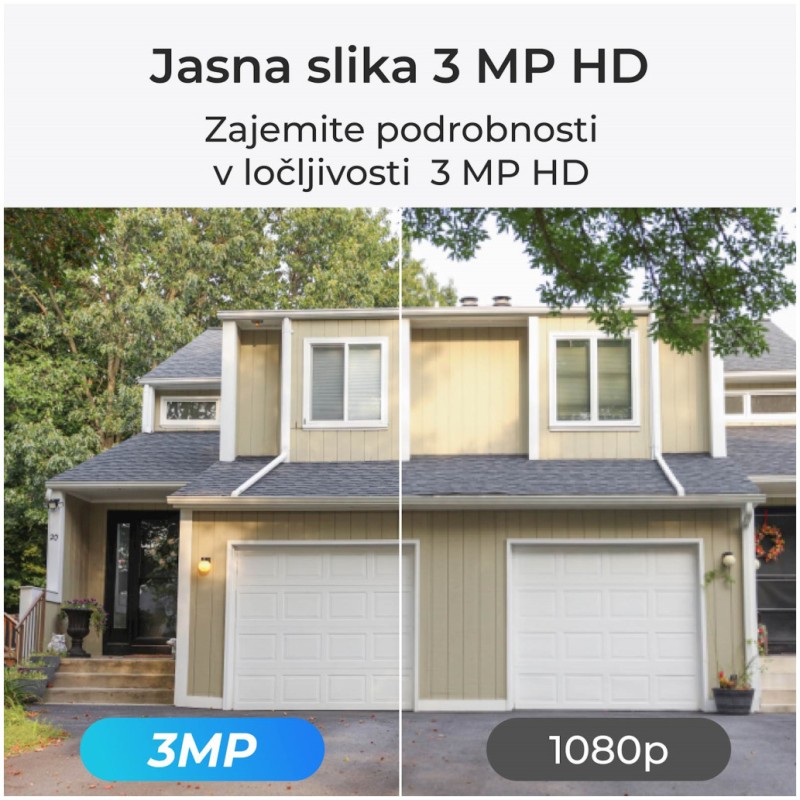 Zunanja nadzorna kamera Reolink 3 MP WiFi baterija/solarno napajanje 100° montažna nočni pogled (Argus Series B320) Reolink Zunanja nadzorna kamera Reolink 3 MP WiFi baterija/solarno napajanje 100° montažna nočni pogled (Argus Series B320)