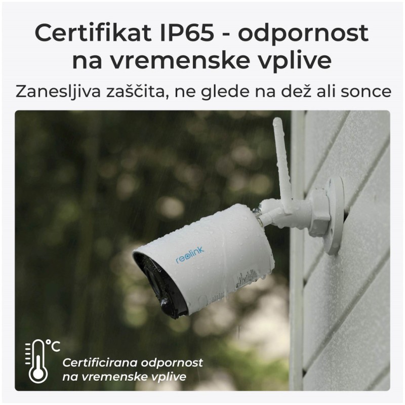 Zunanja nadzorna kamera Reolink 3 MP WiFi baterija/solarno napajanje 100° montažna nočni pogled (Argus Series B320) Reolink Zunanja nadzorna kamera Reolink 3 MP WiFi baterija/solarno napajanje 100° montažna nočni pogled (Argus Series B320)