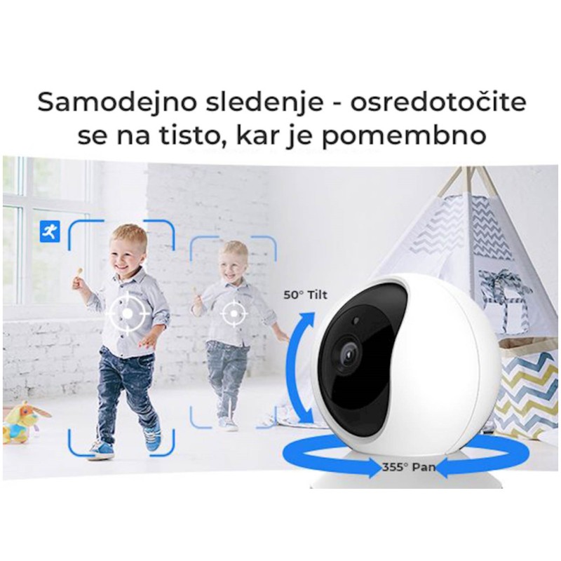 Notranja nadzorna kamera Reolink 4 MP WiFi/LAN 220V horizontalno 82°/43°vertikalno samostoječa mikrofon in zvočnik (E series E330) Reolink Notranja nadzorna kamera Reolink 4 MP WiFi/LAN 220V horizontalno 82°/43°vertikalno samostoječa mikrofon in zvočnik (E series E330)