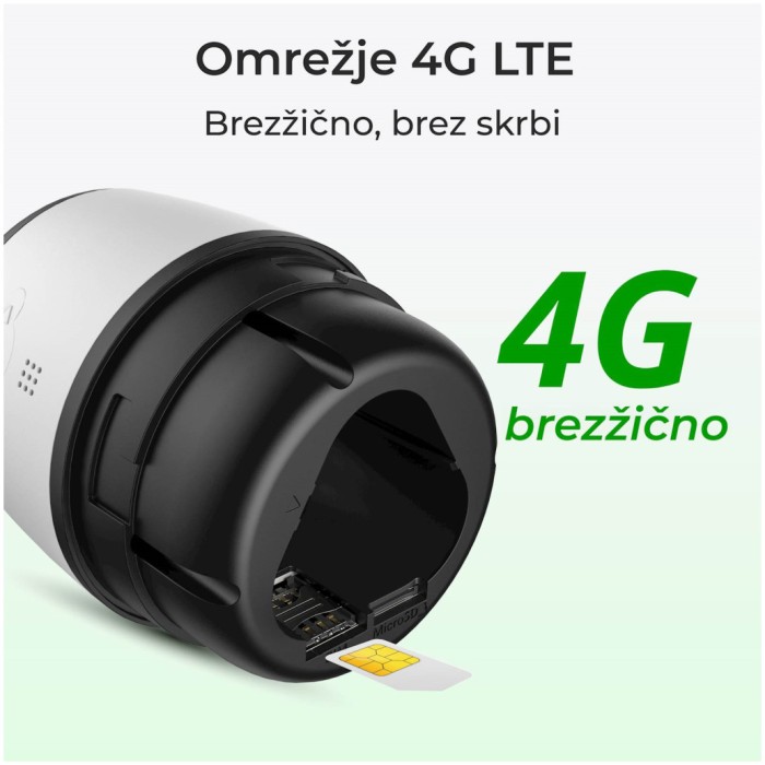 Zunanja nadzorna kamera Reolink 2560x1440 LTE/Nano Sim baterija/solarno napajanje horizontalno 95°/vertikalno 52° montažna mikrofon in zvočnik (Go Series G330)