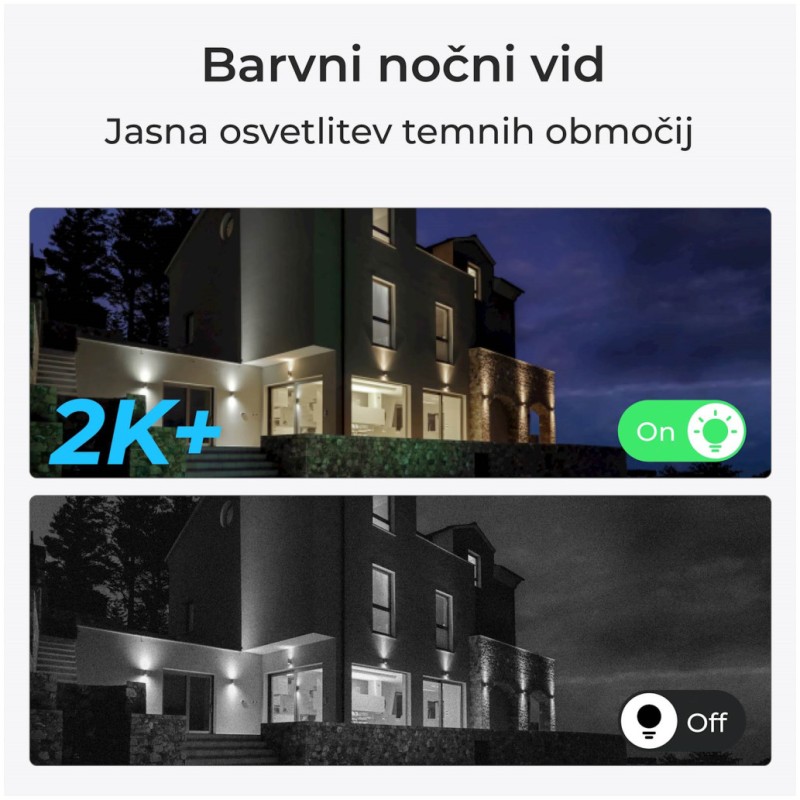 Zunanja nadzorna kamera Reolink 2880x1620 WiFi horizontalno 100° barvni nočni pogled (Argus Series B330 Wh) Reolink Zunanja nadzorna kamera Reolink 2880x1620 WiFi horizontalno 100° barvni nočni pogled (Argus Series B330 Wh)