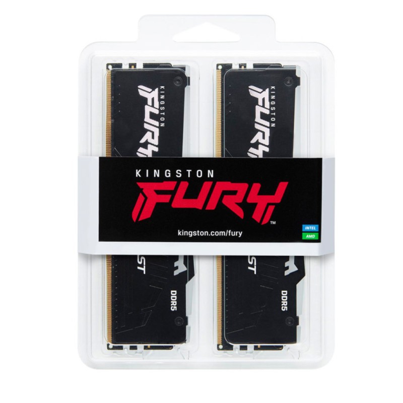 DDR5 64GB 6000MHz CL38 KIT (2x32GB) Kingston RGB Fury Beast 1,35V črna (KF560C36BBEAK2-64) KINGSTON DDR5 64GB 6000MHz CL38 KIT (2x32GB) Kingston RGB Fury Beast 1,35V črna (KF560C36BBEAK2-64)