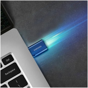 Spominski ključek 128GB USB 3.1/USB-C Samsung 300MB/s kovinski s pokrovčkom moder (MUF-128DA/APC)