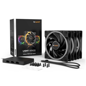 Ventilator be quiet! Light Wings Triple-Pack 120mm črna RGB 4-pin PWM Ventilator be quiet! Light Wings Triple-Pack 120mm črna RGB 4-pin PWM