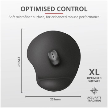 Podloga za miško z gelom ergonomska Trust BigFoot XL črna (23728)