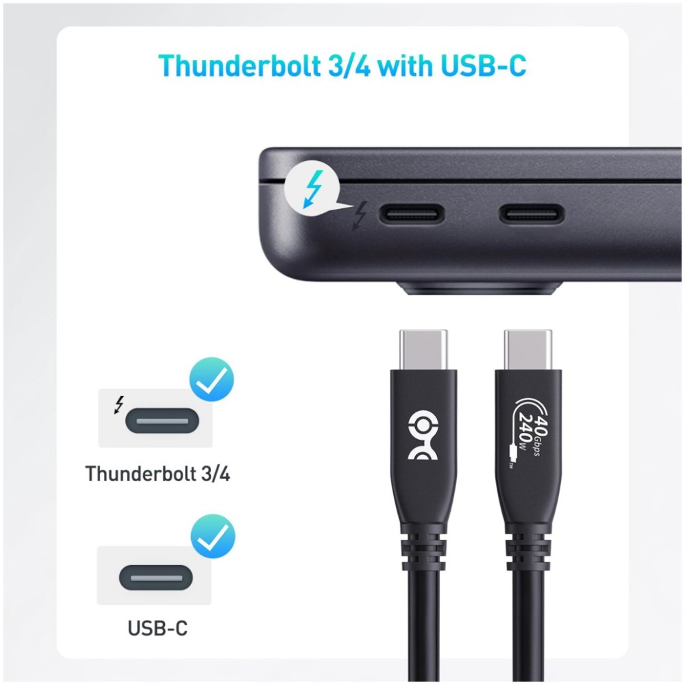 Kabel USB-C => USB-C USB4 40Gbps 240W PD 8K@60Hz 1m USB-IF certifikat kompatibilen s Thunderbolt 3/4 Cable Matters Kabel USB-C => USB-C USB4 40Gbps 240W PD 8K@60Hz 1m USB-IF certifikat kompatibilen s Thunderbolt 3/4
