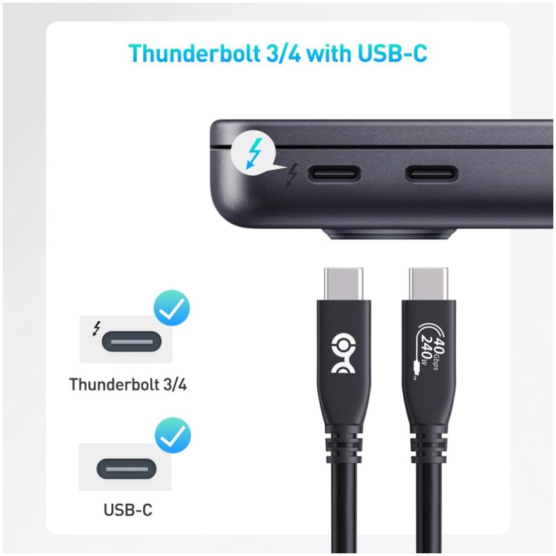 Kabel USB-C => USB-C USB4 40Gbps 240W PD 8K@60Hz 1m USB-IF certifikat kompatibilen s Thunderbolt 3/4 Cable Matters Kabel USB-C => USB-C USB4 40Gbps 240W PD 8K@60Hz 1m USB-IF certifikat kompatibilen s Thunderbolt 3/4