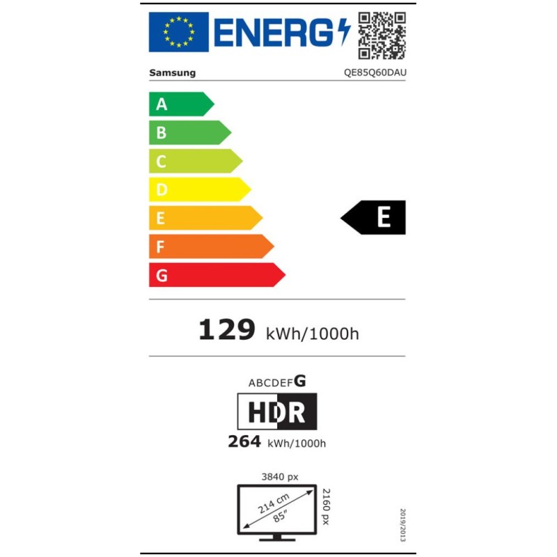 TV sprejemnik Samsung 85,0 215,9 cm QE85Q60D 3840x2160 OLED SMART Tizen 3xHDMI 2xUSB2.0 BT WiFi RJ45 HDR10+ SAMSUNG TV sprejemnik Samsung 85,0 215,9 cm QE85Q60D 3840x2160 OLED SMART Tizen 3xHDMI 2xUSB2.0 BT WiFi RJ45 HDR10+