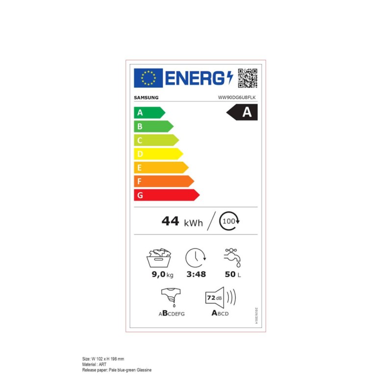 Pralni stroj Samsung WW90DG6U8FLKU4 9kg 1400 A SAMSUNG Pralni stroj Samsung WW90DG6U8FLKU4 9kg 1400 A