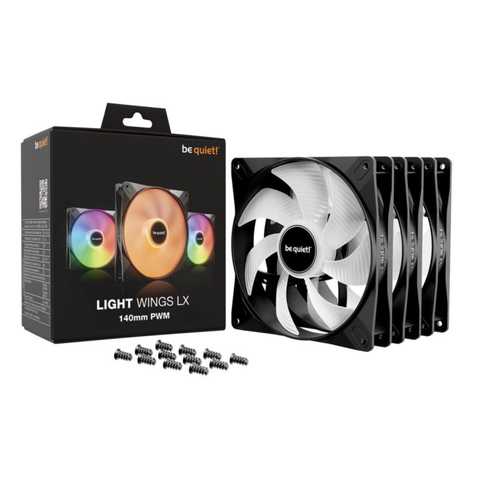 Ventilator be quiet! Light Wings LX 140mm črna RGB (3 pack) Ventilator be quiet! Light Wings LX 140mm črna RGB (3 pack)