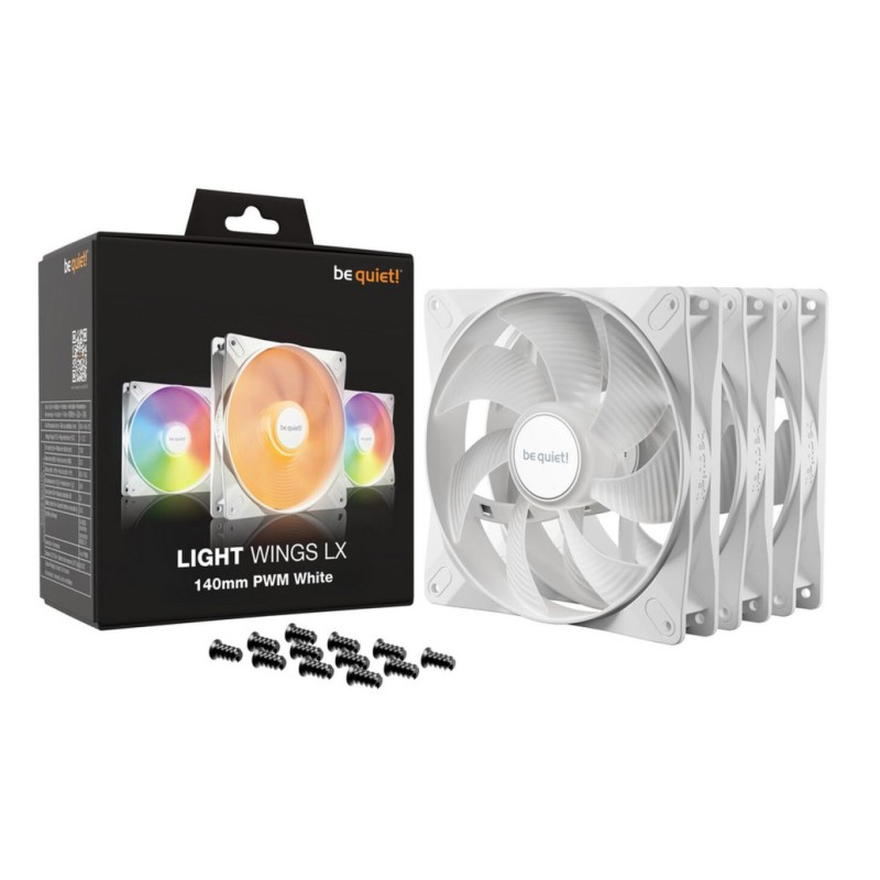 Ventilator be quiet! Light Wings LX 140mm bela RGB (3 pack) be quiet! Ventilator be quiet! Light Wings LX 140mm bela RGB (3 pack)