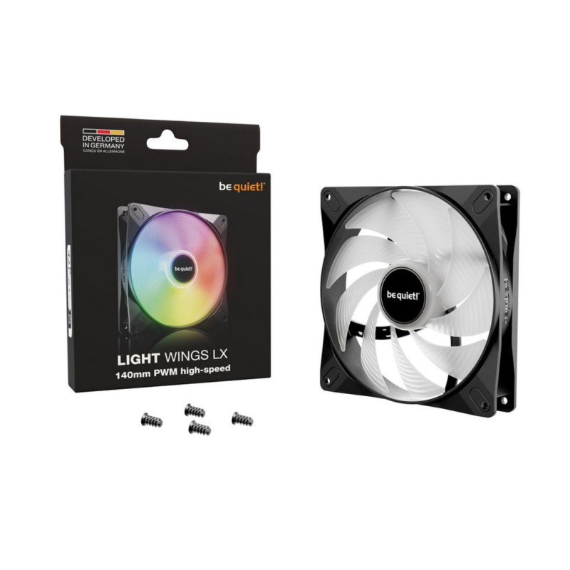 Ventilator be quiet! Light Wings LX High Speed 140mm črna RGB be quiet! Ventilator be quiet! Light Wings LX High Speed 140mm črna RGB