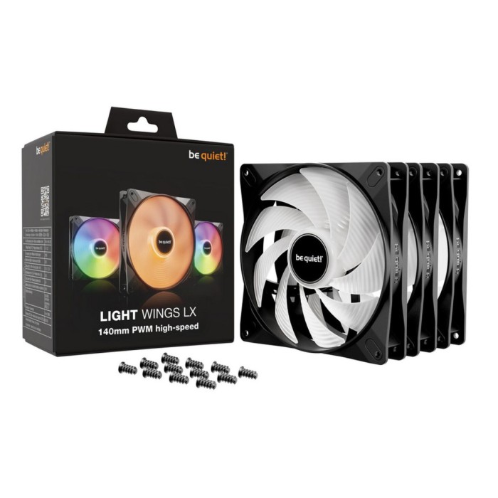 Ventilator be quiet! Light Wings LX High Speed 140mm črna RGB (3 pack) Ventilator be quiet! Light Wings LX High Speed 140mm črna RGB (3 pack)