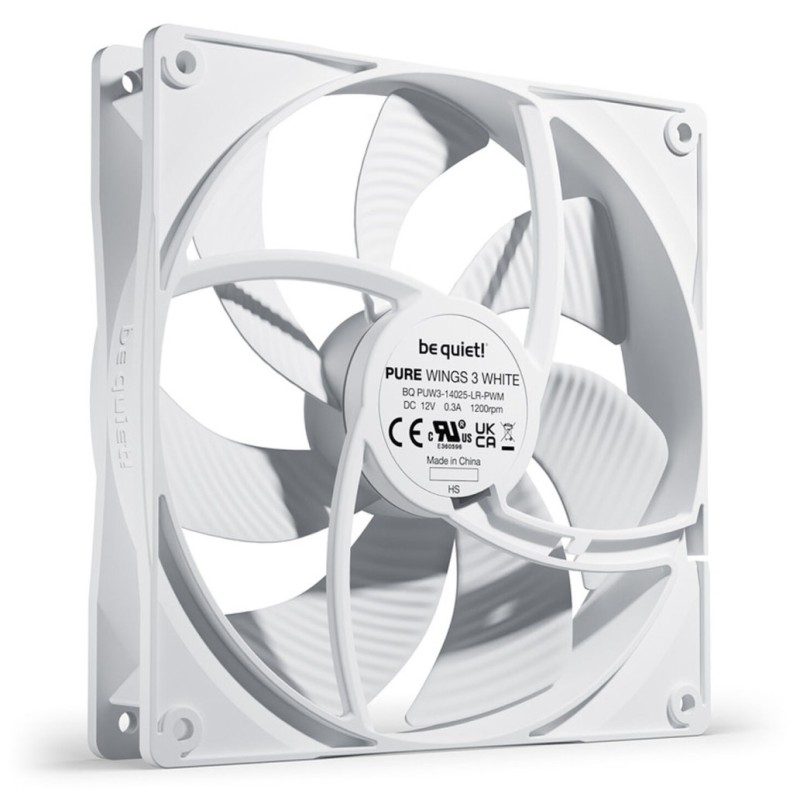 Ventilator be quiet! Pure Wings 3 140mm bela be quiet! Ventilator be quiet! Pure Wings 3 140mm bela