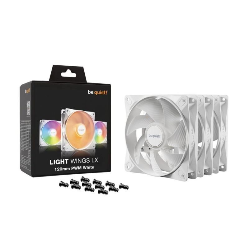 Ventilator be quiet! Light Wings LX 120mm bela RGB (3 pack) be quiet! Ventilator be quiet! Light Wings LX 120mm bela RGB (3 pack)