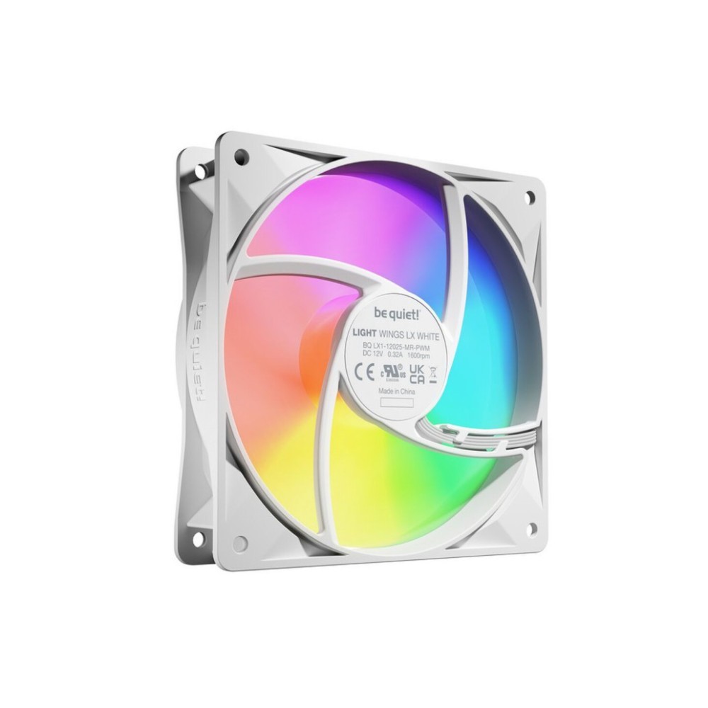 Ventilator be quiet! Light Wings LX 120mm bela RGB (3 pack)