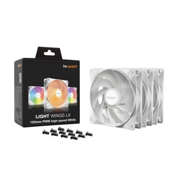 Ventilator be quiet! Light Wings LX High Speed 120mm bela RGB (3 pack)