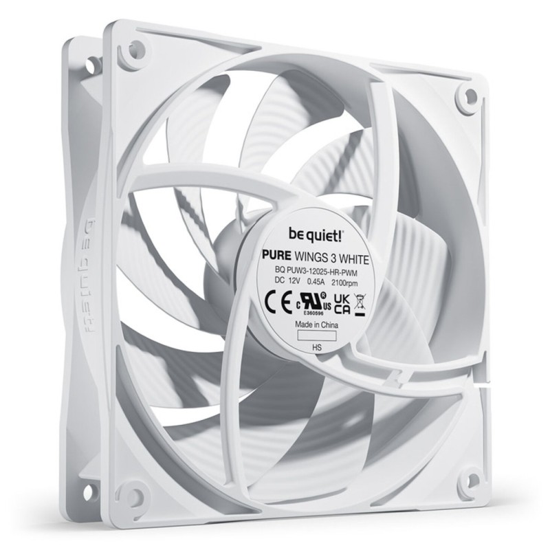 Ventilator be quiet! Pure Wings 3 High speed 120mm bela be quiet! Ventilator be quiet! Pure Wings 3 High speed 120mm bela