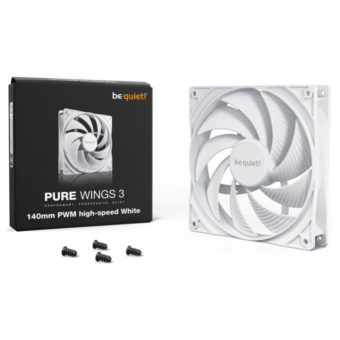 Ventilator be quiet! Pure Wings 3 High speed 140mm bela Ventilator be quiet! Pure Wings 3 High speed 140mm bela