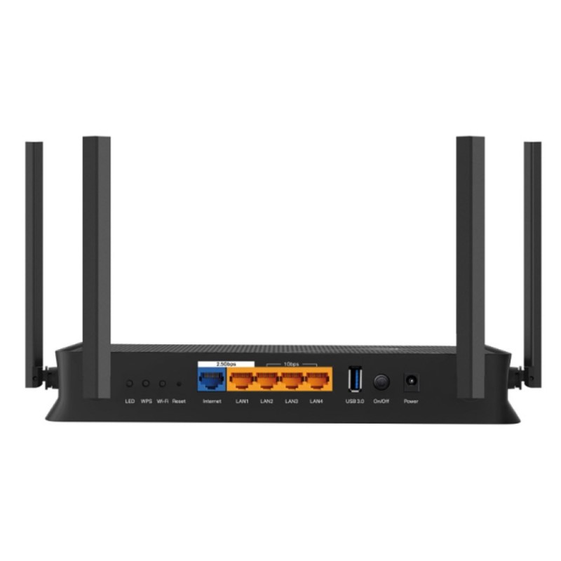 Usmerjevalnik brezžični TP-Link Archer BE230 WiFi7 802.11be BE3600 3600Mbit/s USB-A 4xLAN+WAN 4x antena ()