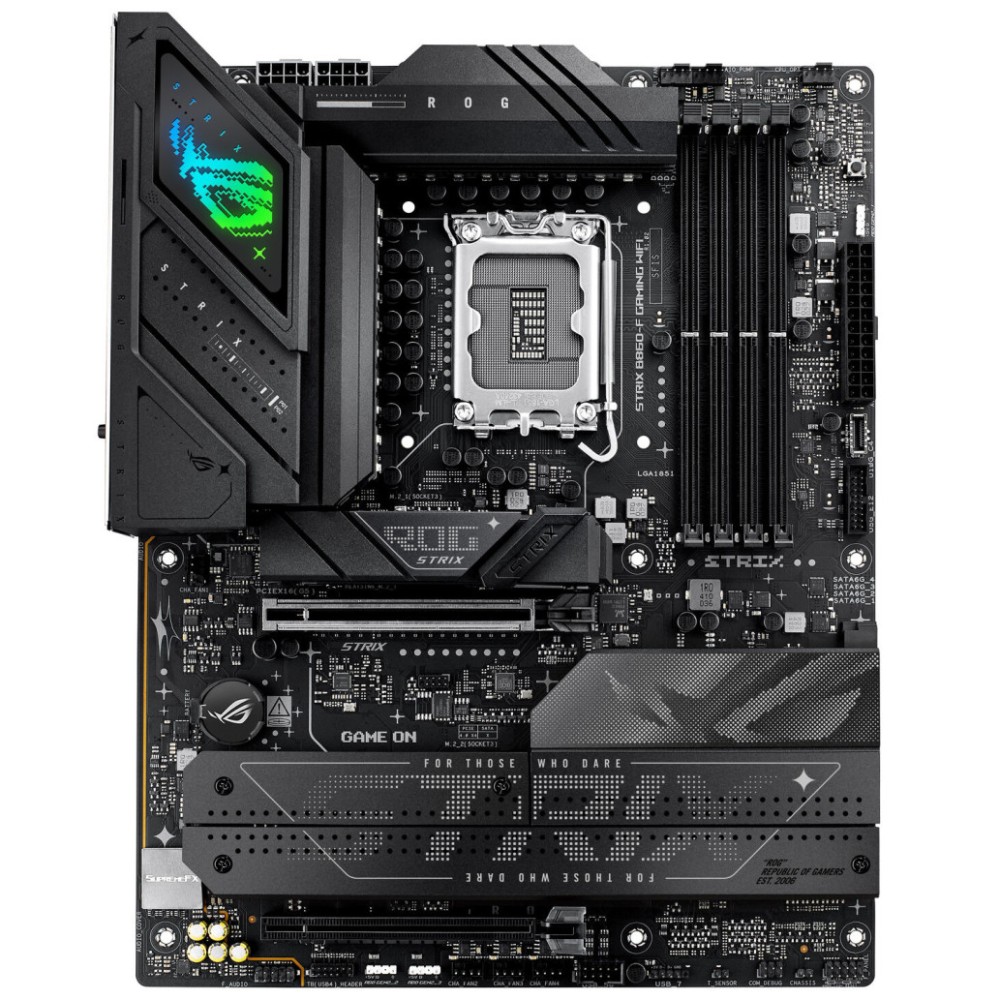 Osnovna plošča LGA1851 Asus ROG Strix B860-F Gaming WiFi ATX 1xHDMI 1xDisplayPort ASUS Osnovna plošča LGA1851 Asus ROG Strix B860-F Gaming WiFi ATX 1xHDMI 1xDisplayPort